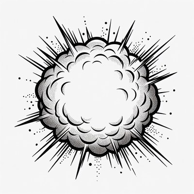 Comic Explosion Burst Illustration