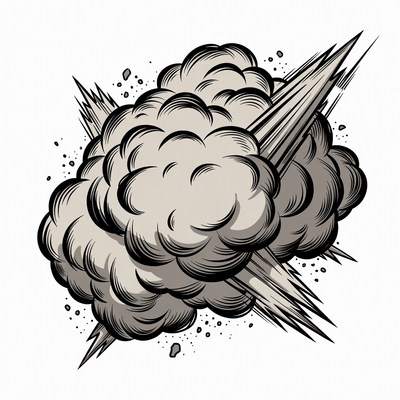 Comic Explosion Cloud Illustration