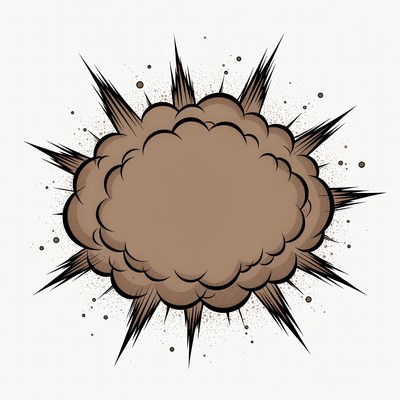 Brown Explosion Clipart Burst