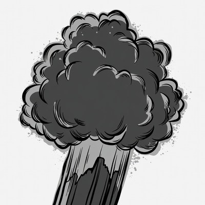 Cartoon Explosion Cloud Illustration