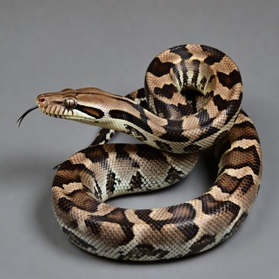 Coiled Ball Python Snake