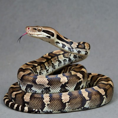Coiled Ball Python Snake
