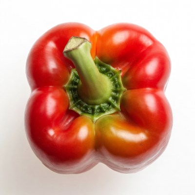 Red Bell Pepper Top View