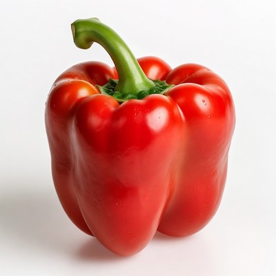 Red bell pepper isolated