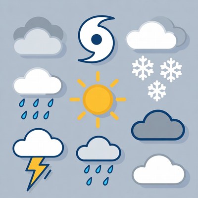 Weather Icons Set Illustration
