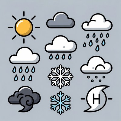 Weather Icons Set Illustration