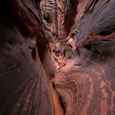 Narrow Red Rock Slot Canyon