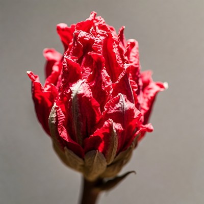 Wilted Red Rose Closeup