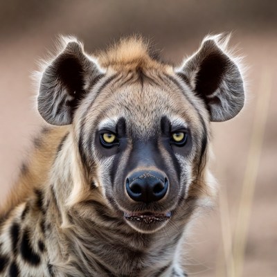 Spotted Hyena Close-Up Portrait