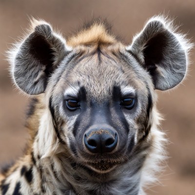 Spotted hyena close-up portrait