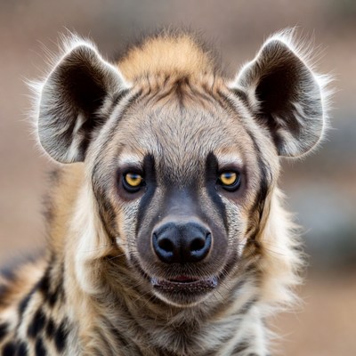 Spotted Hyena Close-Up Portrait