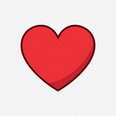 Red heart clipart
