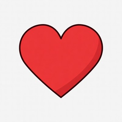 Red heart clipart