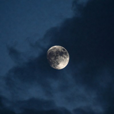 Full Moon in Night Clouds