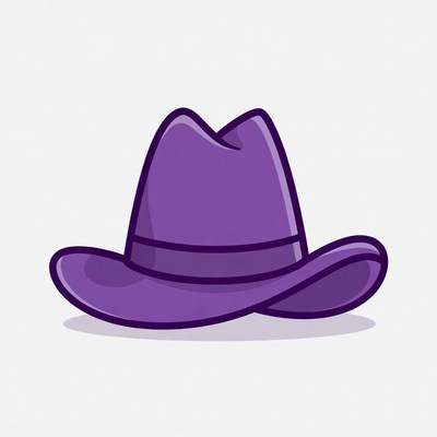 Purple Cowboy Hat Illustration