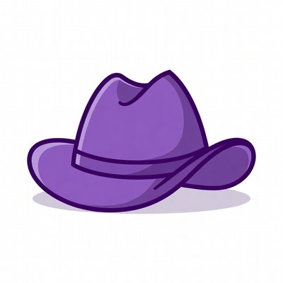 Purple Cowboy Hat Illustration