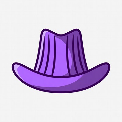 Purple Cowboy Hat Illustration