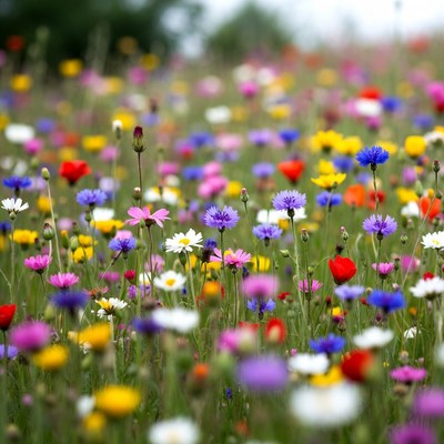 Colorful Wildflower Field Meadow