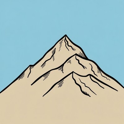 Mountain peak illustration