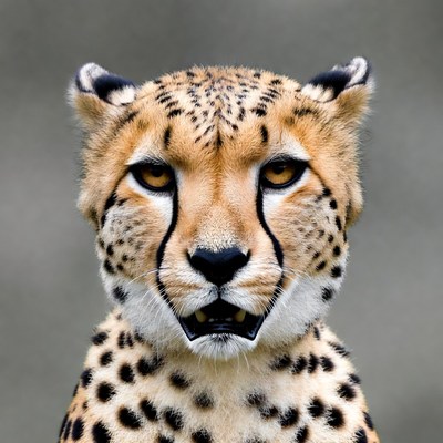 Cheetah with intense yellow eyes