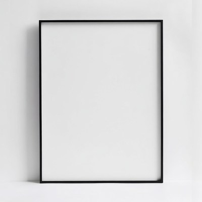 Black Framed Empty White Picture Frame