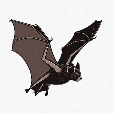 Flying bat illustration