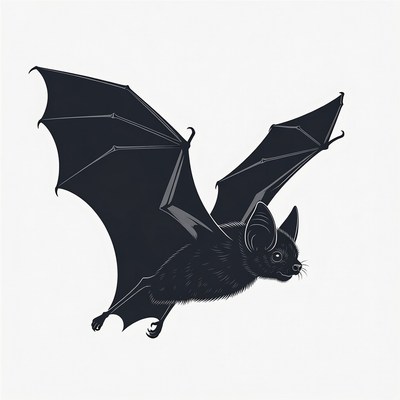 Flying bat illustration