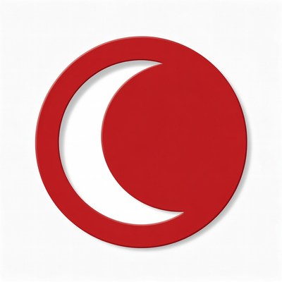 Red Crescent Moon Icon