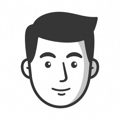 Smiling Cartoon Man Portrait