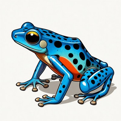 Colorful Poison Dart Frog Illustration