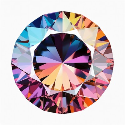 Colorful Multicolored Diamond Gemstone