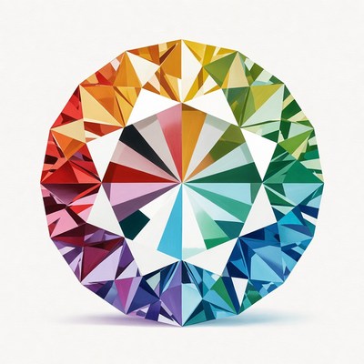 Rainbow Colored Diamond Gem
