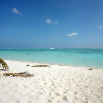 Tropical beach with turquoise ocean
