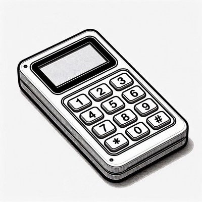 White calculator illustration