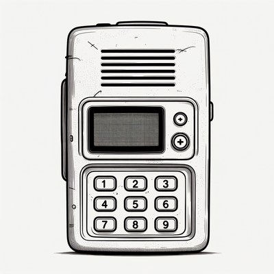 Vintage Walkie Talkie Illustration