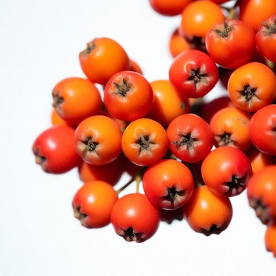 Bright orange mountain ash berries