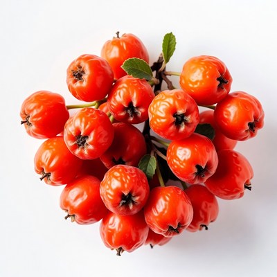 Cluster of Red Mountain Ash Berries