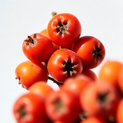 Cluster of Red Berries on Stem