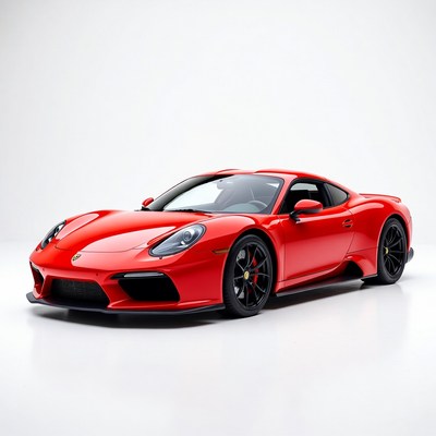 Red Porsche 918 Spyder Supercar