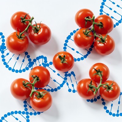 Cherry Tomatoes on DNA Helix