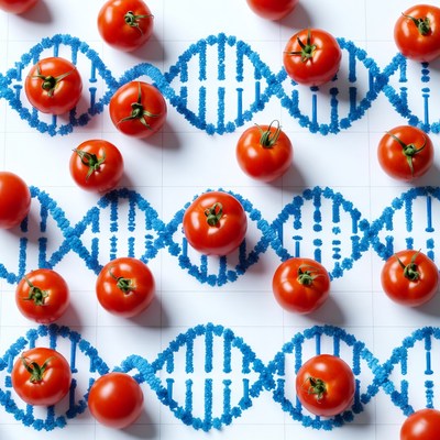 Tomatoes Forming DNA Helix