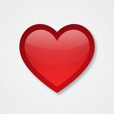 Shiny Red Heart Icon