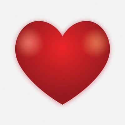 Red glowing heart illustration