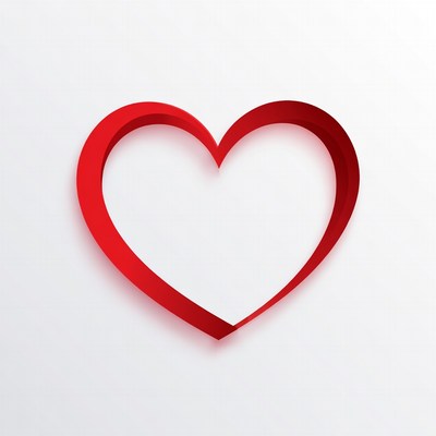 Red 3D Heart Illustration
