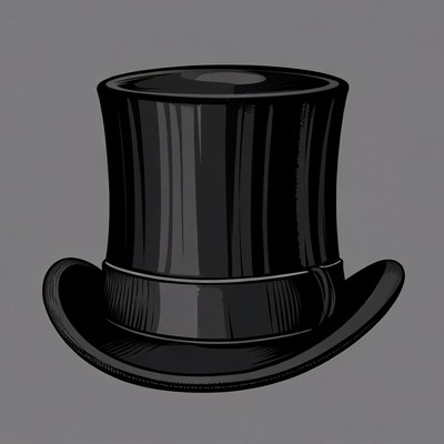 Black Top Hat Illustration