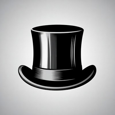 Black Top Hat Illustration
