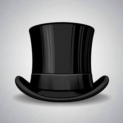 Black Top Hat Illustration