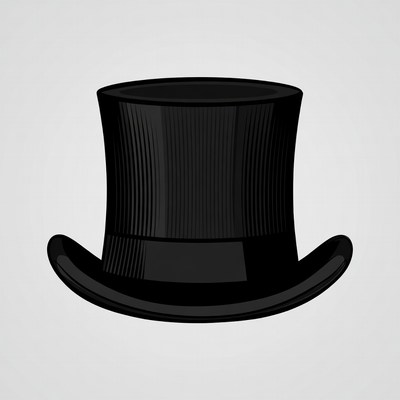 Black Top Hat Illustration