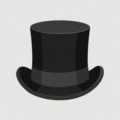 Black Top Hat Illustration