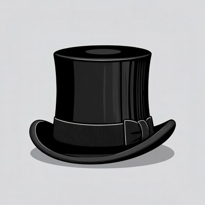 Black Top Hat Illustration